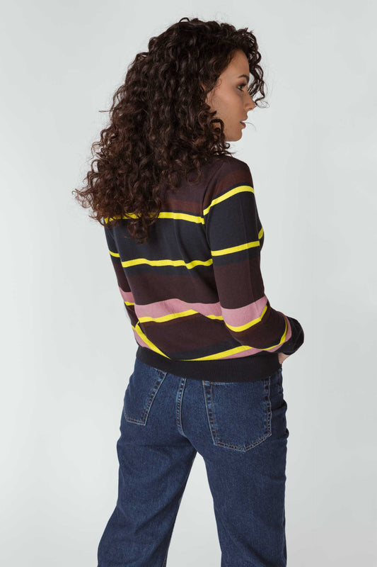 SKFK IRADI Gestreifter Strickpullover aus Bio-Baumwolle