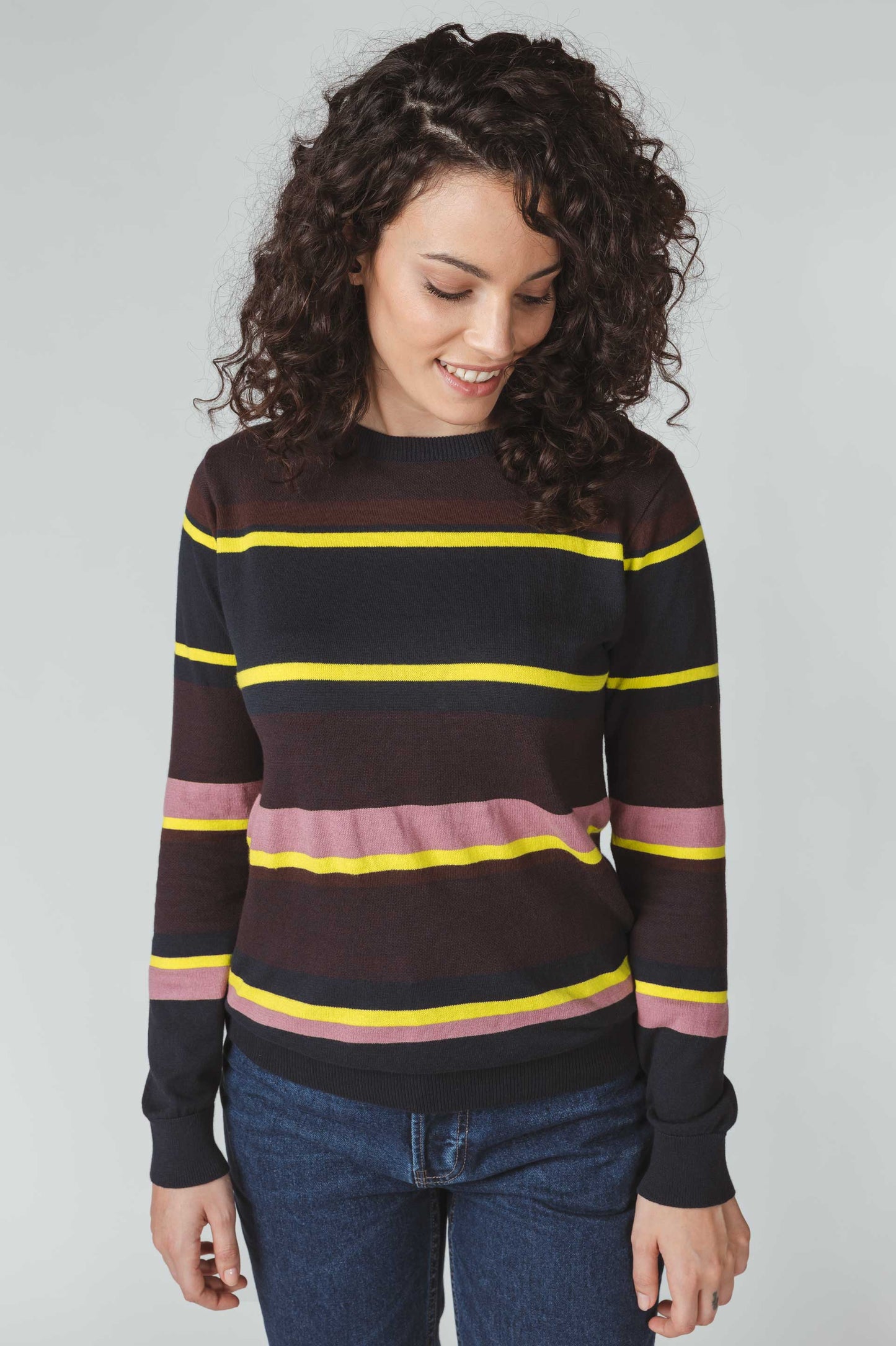 SKFK IRADI Gestreifter Strickpullover aus Bio-Baumwolle