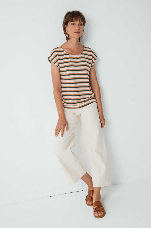 SKFK ATALIA T-SHIRT NUDE STRIPES