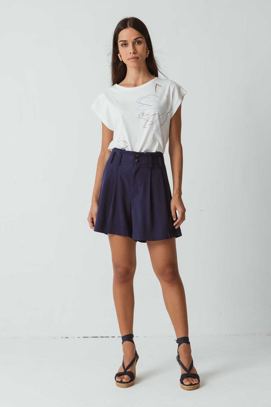 SKFK AINE T-Shirt Weiss aus biologischer Baumwolle