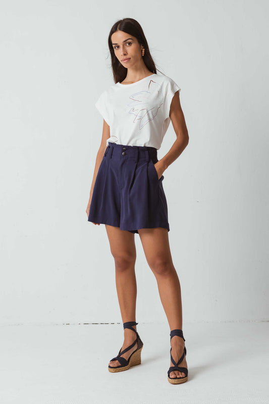 SKFK AINE T-Shirt Weiss aus biologischer Baumwolle