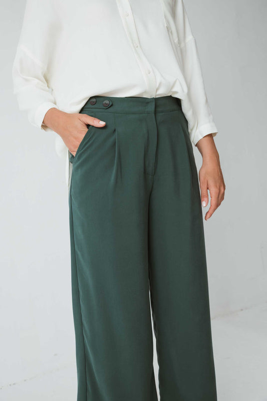 SKFK ILIA Trouser Culotte-Hose, schräge Taschen und Reissverschluss