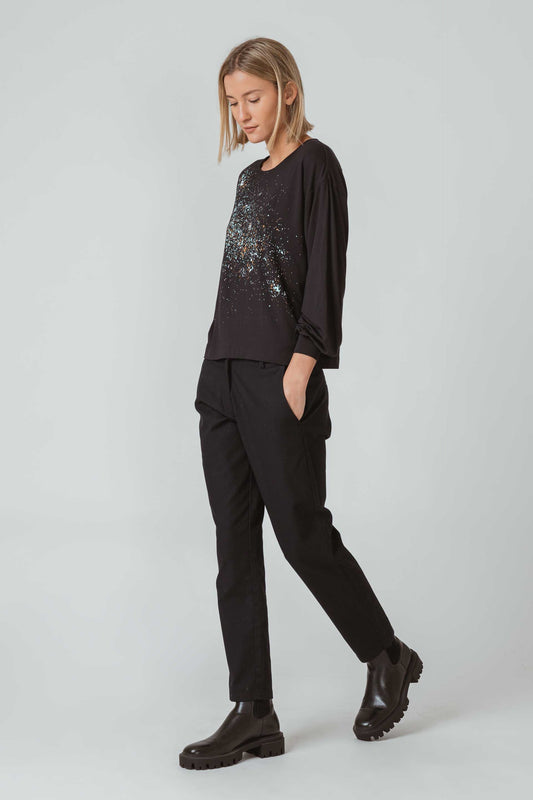 SKFK Landa schmal geschnittene Hose aus Stretch-Bio-Baumwolle