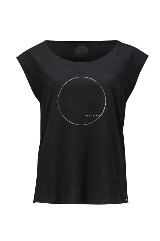 ZRCL Damen-T-Shirt aus Biobaumwolle (WE ARE Two-Shirt Black)