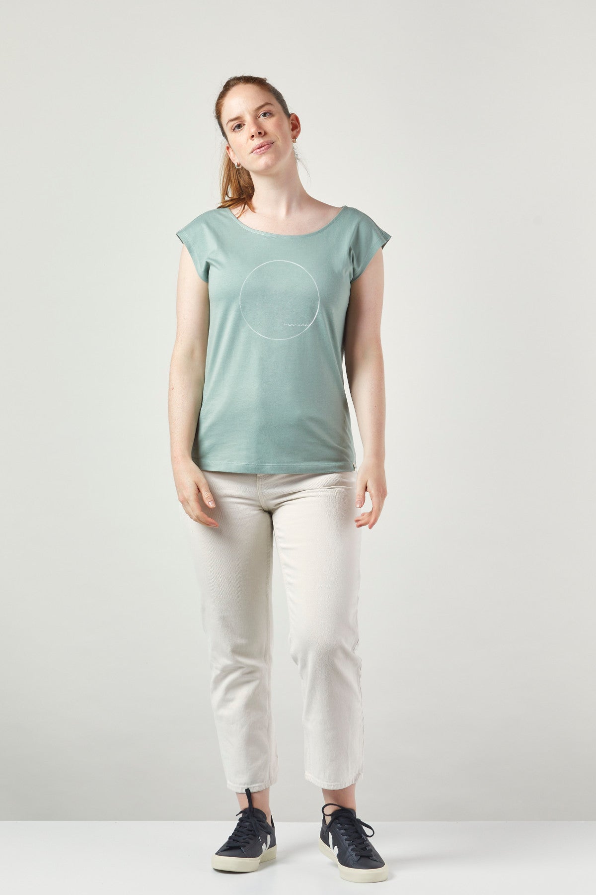 ZRCL Damen-T-Shirt aus Biobaumwolle (WE ARE T-Shirt light green)