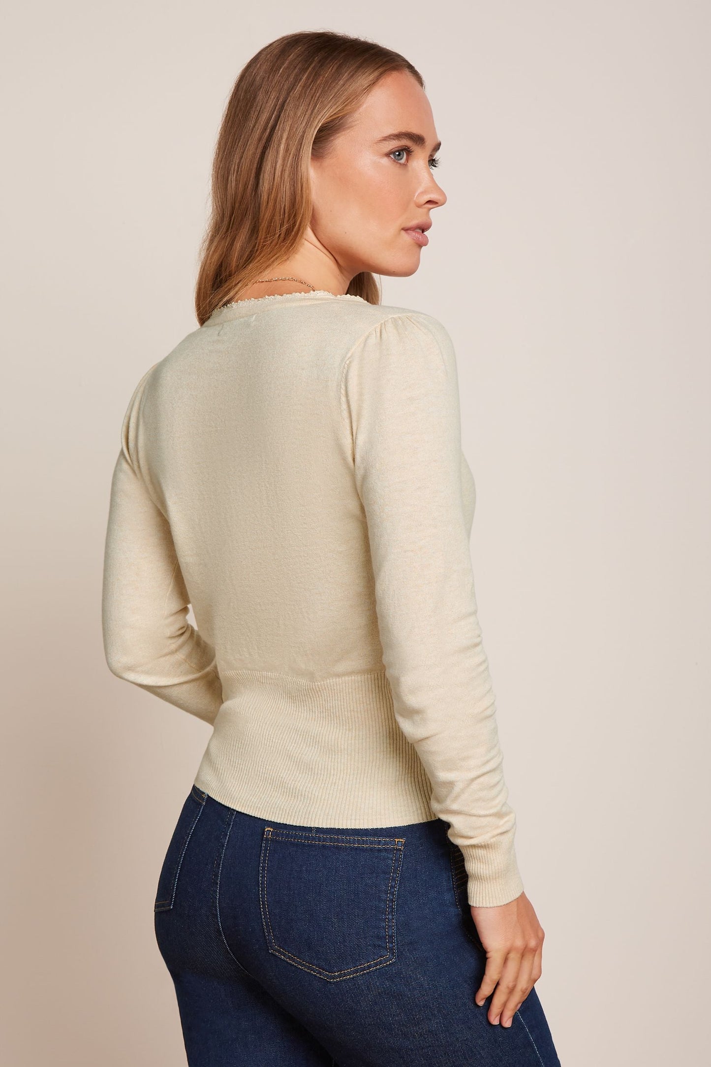 King Louie Cardi V Cocoon  Cream