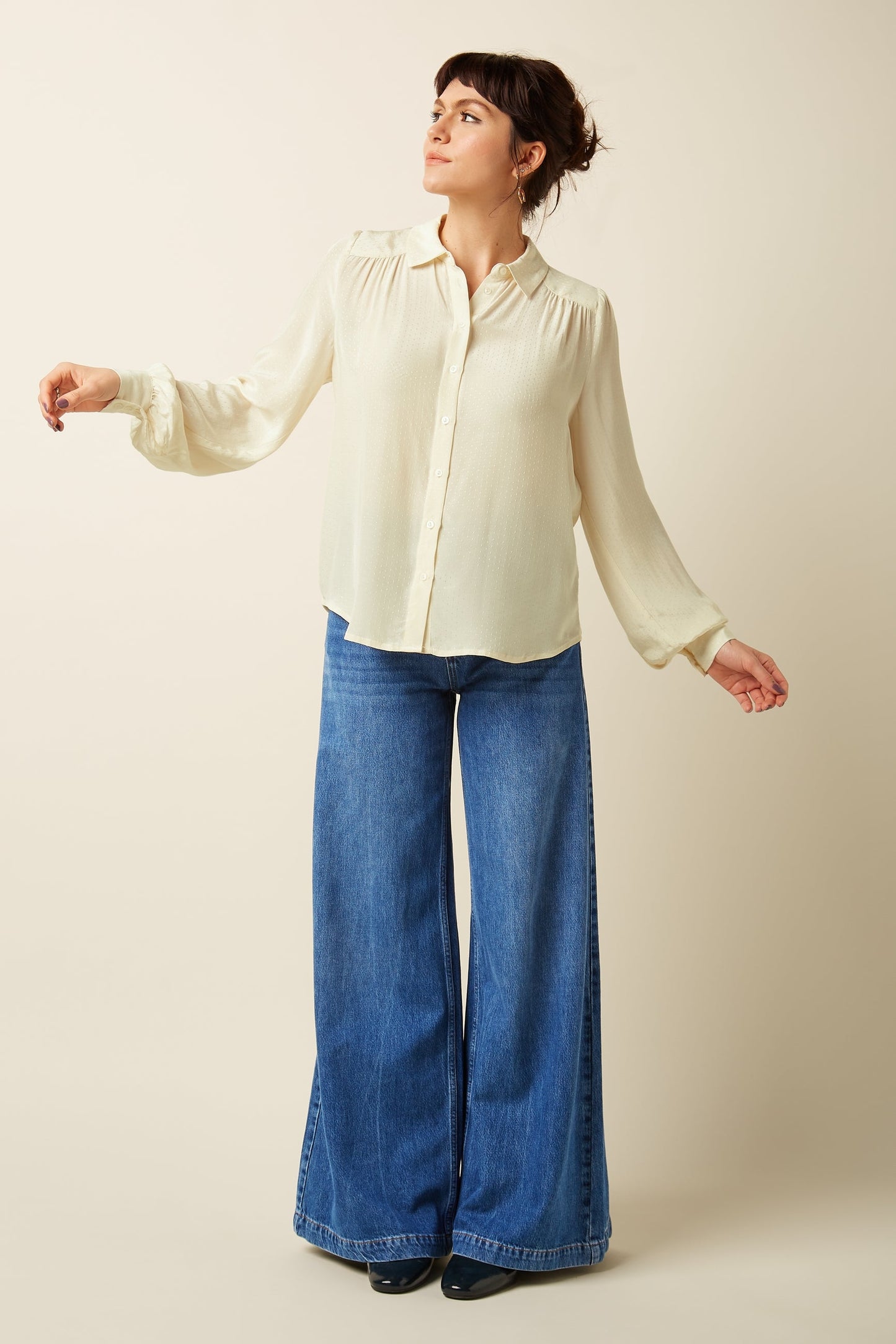 King Louie Carina Blouse Sista Ivory