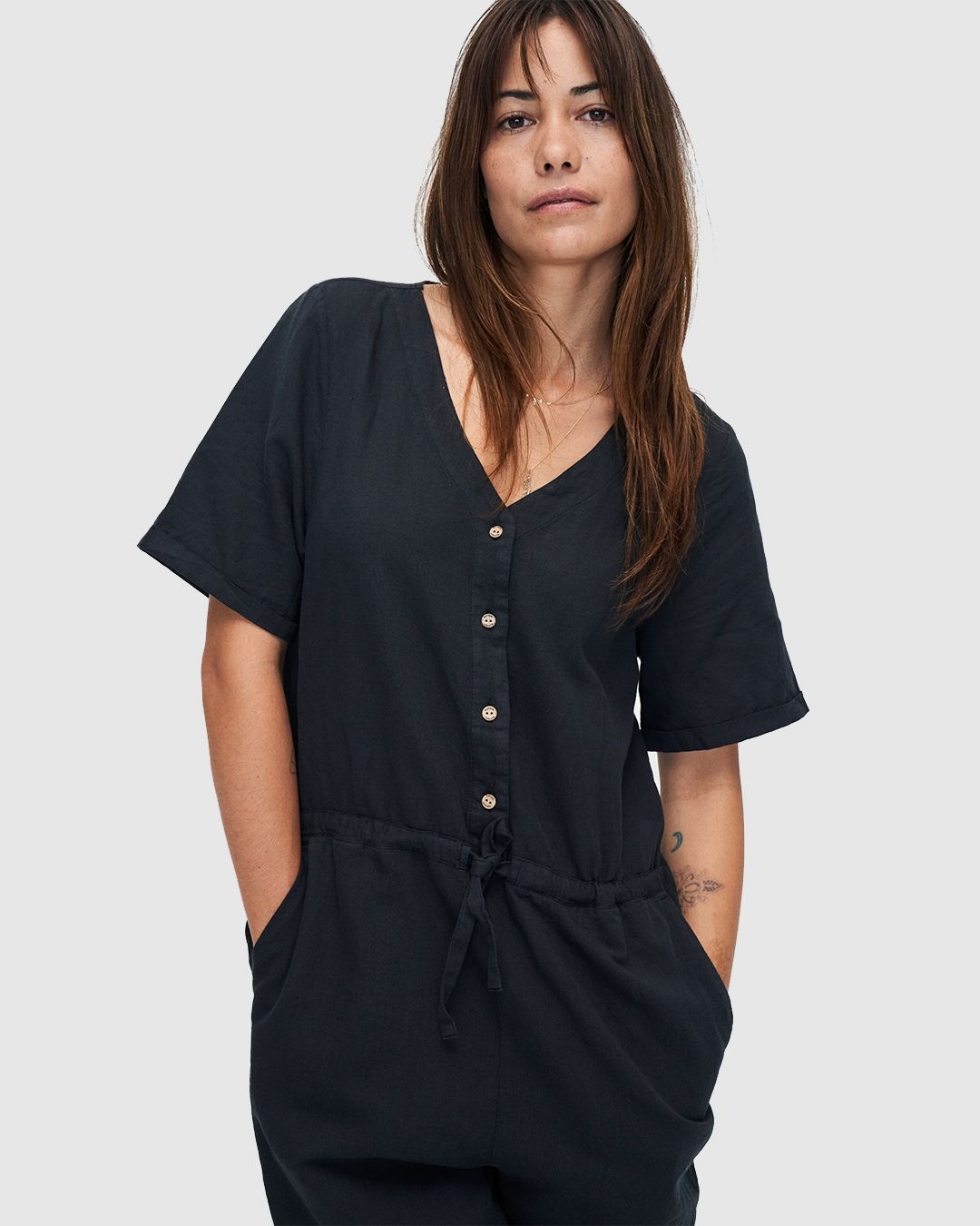 Kuyichi Sia Jumpsuit Jet Black