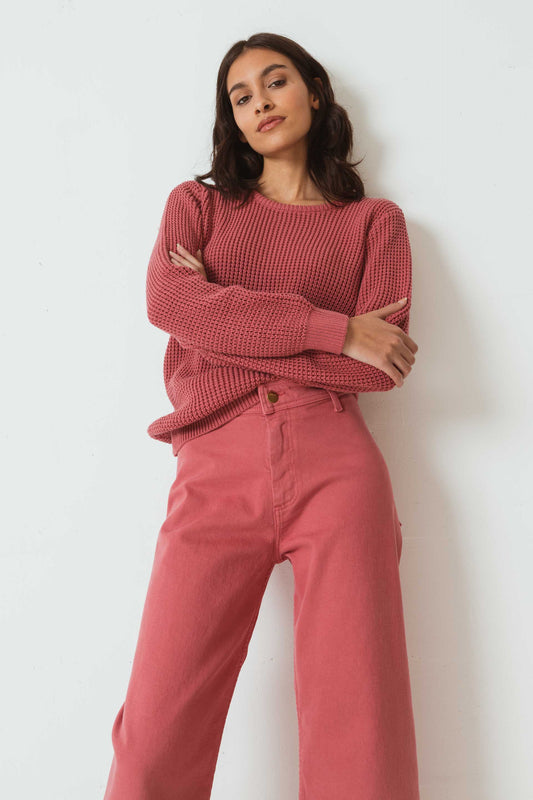 SKFK IRADI Langärmeliger Pullover mit Rundkragen aus GOTS- und Fairtrade®-zertifiziertem Bio-Baumwollstrick