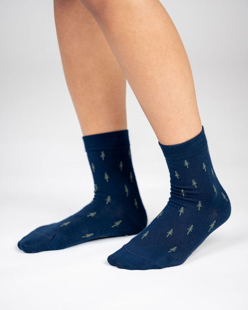 Nikin Tree Socks Standard Allover Navy-Green