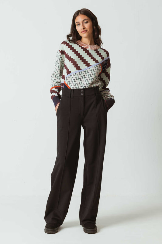 SKFK PATIRKE Elegante, gerade Hose aus weichem und dehnbarem TENCEL