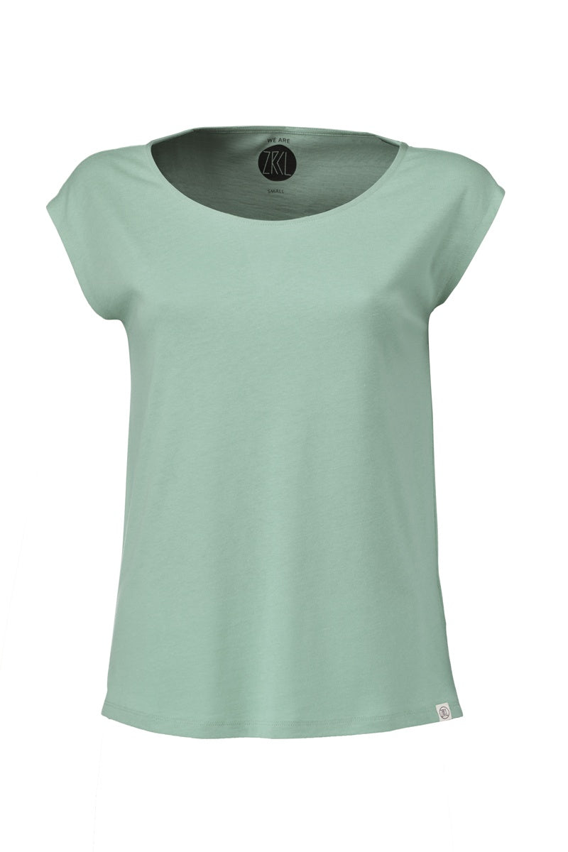 ZRCL Damen-T-Shirt aus Biobaumwolle Light Green