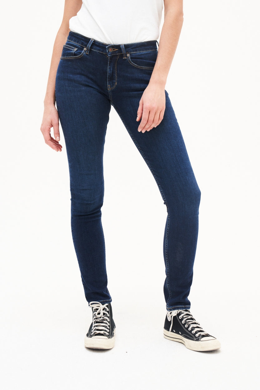 Kuyichi Suzie Slim Deep Blue Jeans für Damen