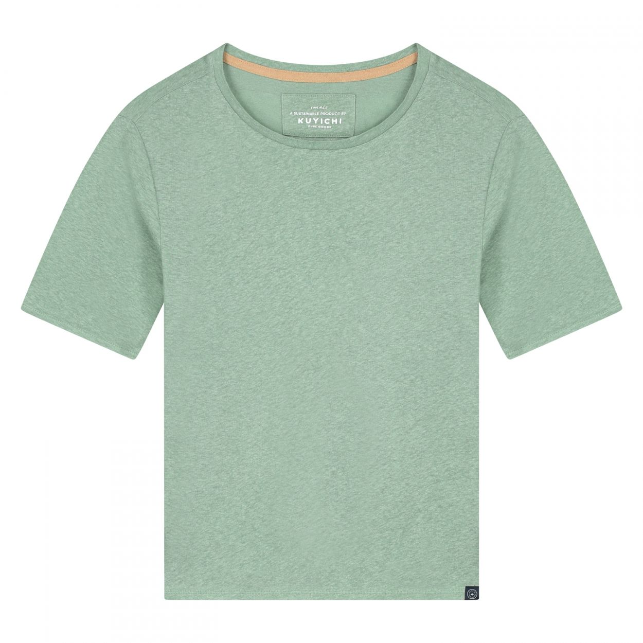 Kuyichi Olivia T-Shirt Pale Green Bio-Baumwolle und Leinen