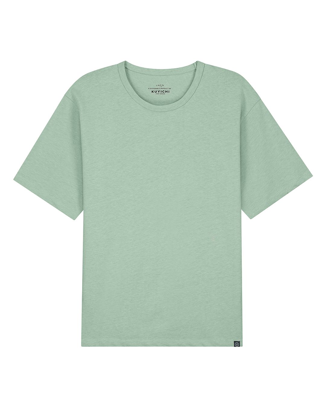 Kuyichi Liam Linen / Bio-Baumwolle T-Shirt Pale Green