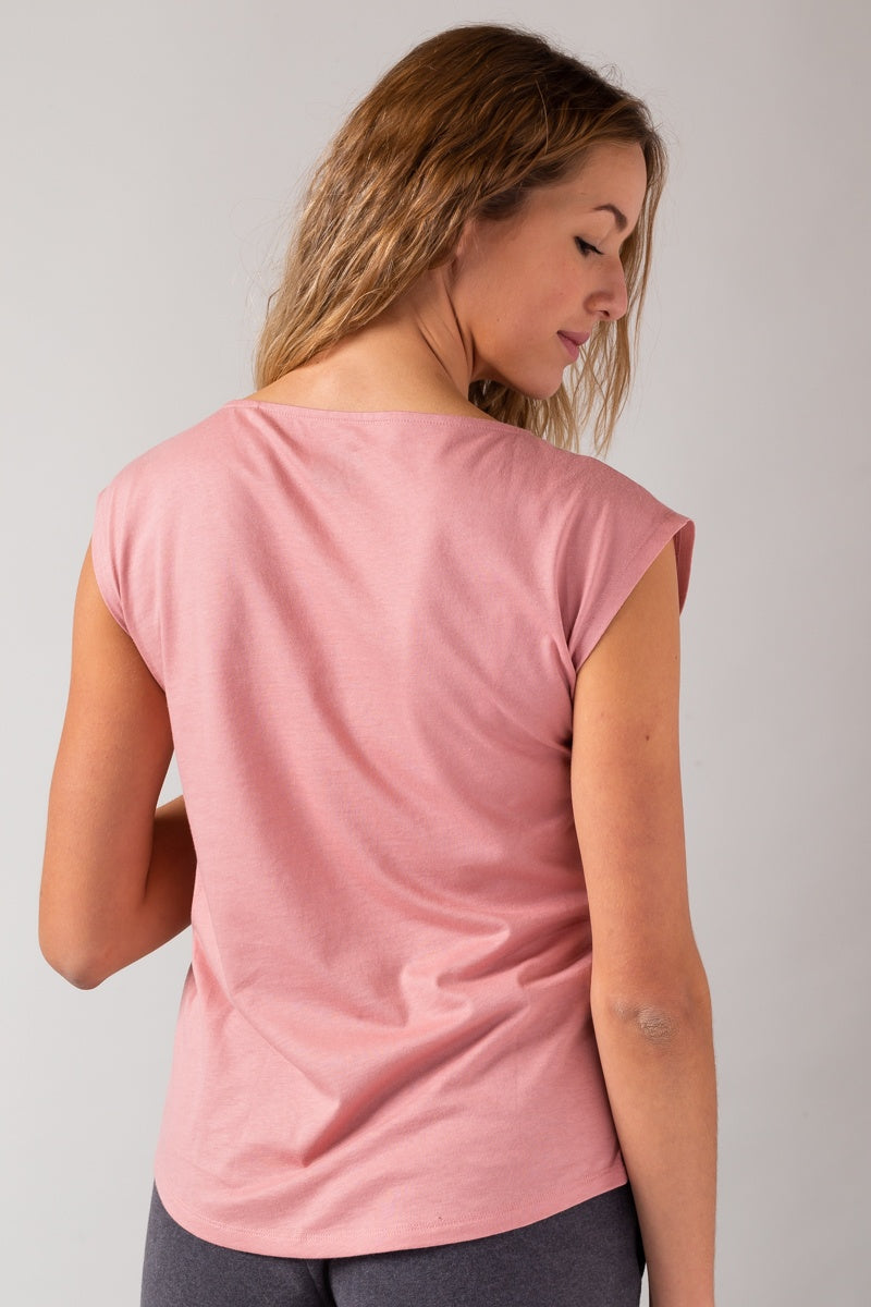 ZRCL Damen-T-Shirt aus Biobaumwolle (Basic Two-Shirt Old rose)