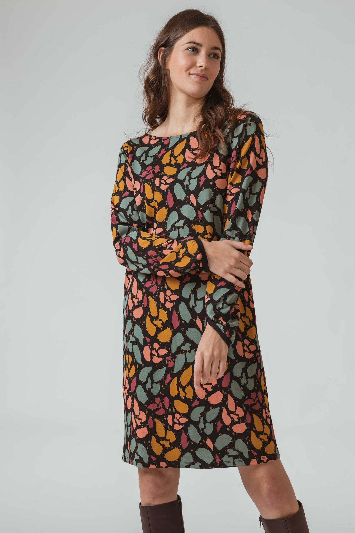 SKFK IHURRE Kleid aus Stretch-Bio-Baumwolle mit Rundhalsausschnitt