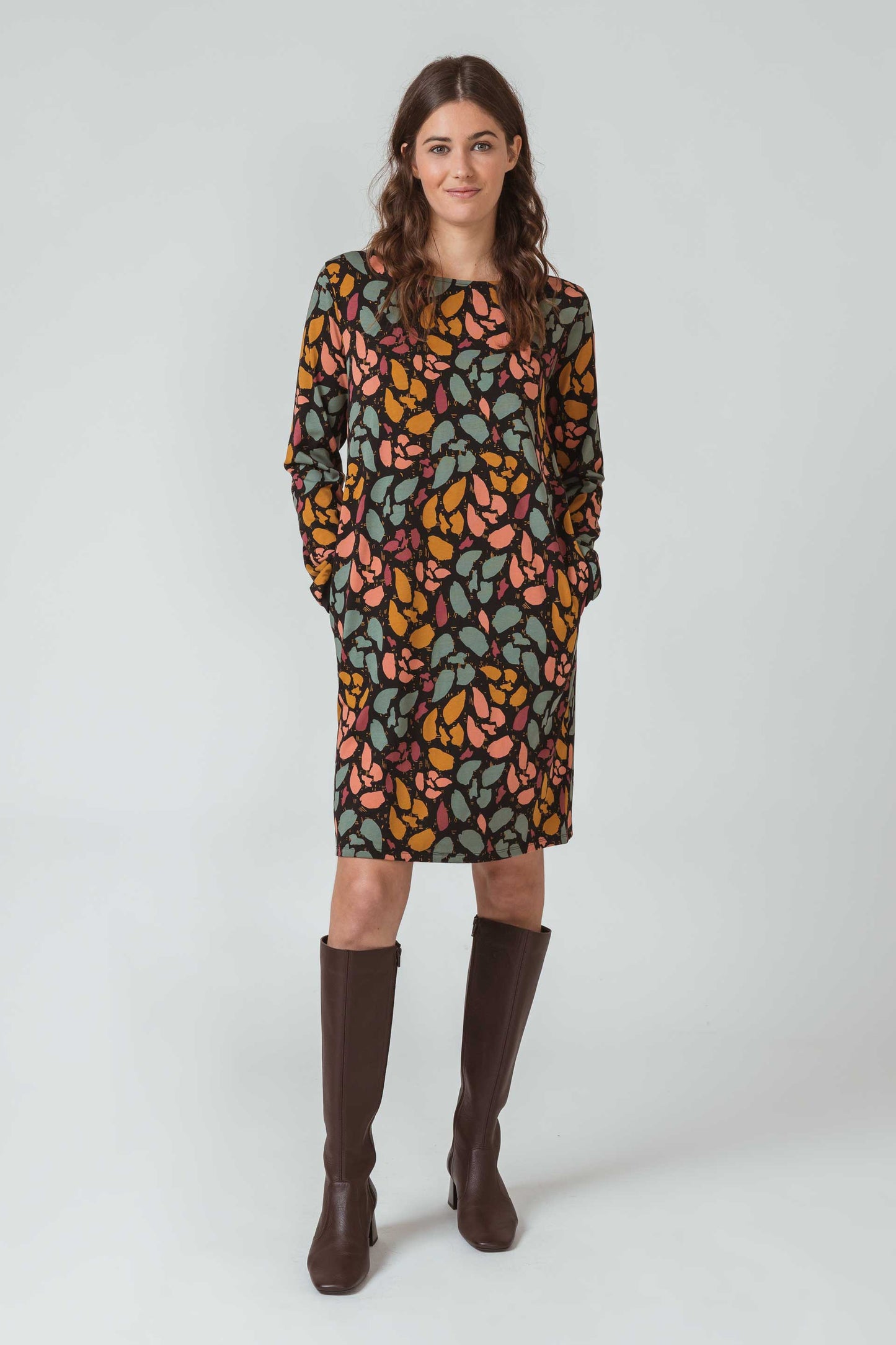 SKFK IHURRE Kleid aus Stretch-Bio-Baumwolle mit Rundhalsausschnitt