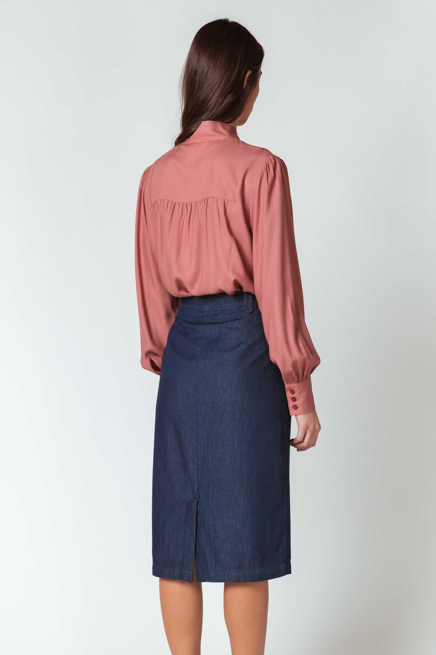 SKFK AIZARO elegante Bluse aus nachhaltiger Viskose (Aizaro Women Shirt Cedar P5)