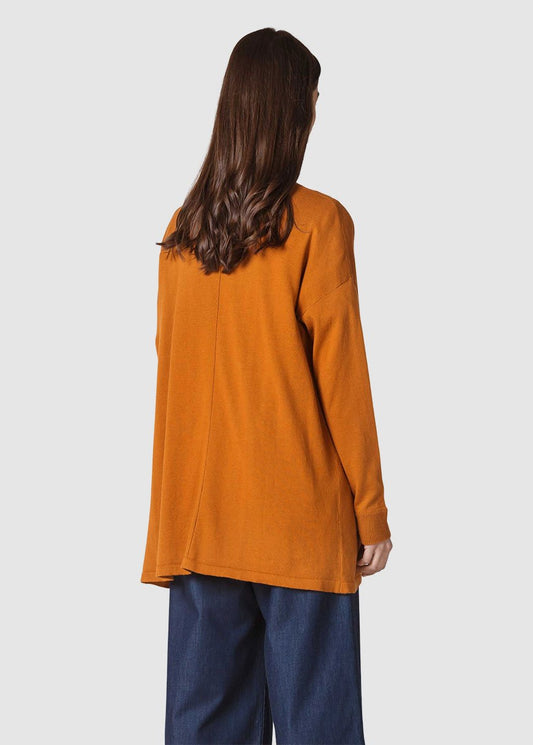 SKFK ARA leichte Strickjacke mit langen Ärmeln aus zertifizierter Bio-Baumwolle (Women Sweater Roasted Brown)