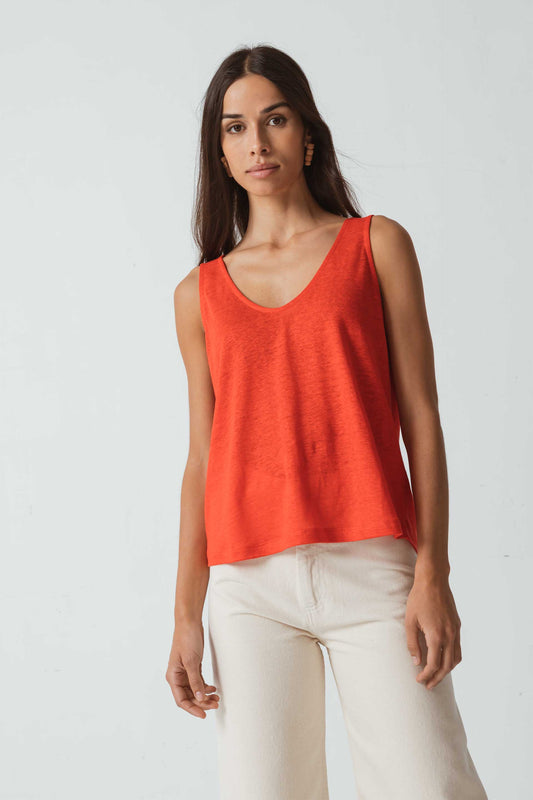 SKFK ARAIA T-SHIRT Leinen Trägershirt