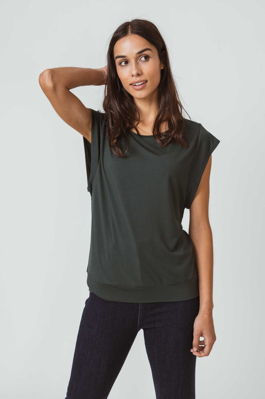 SKFK MAIDALENA WOMEN T-SHIRT DARK GREEN