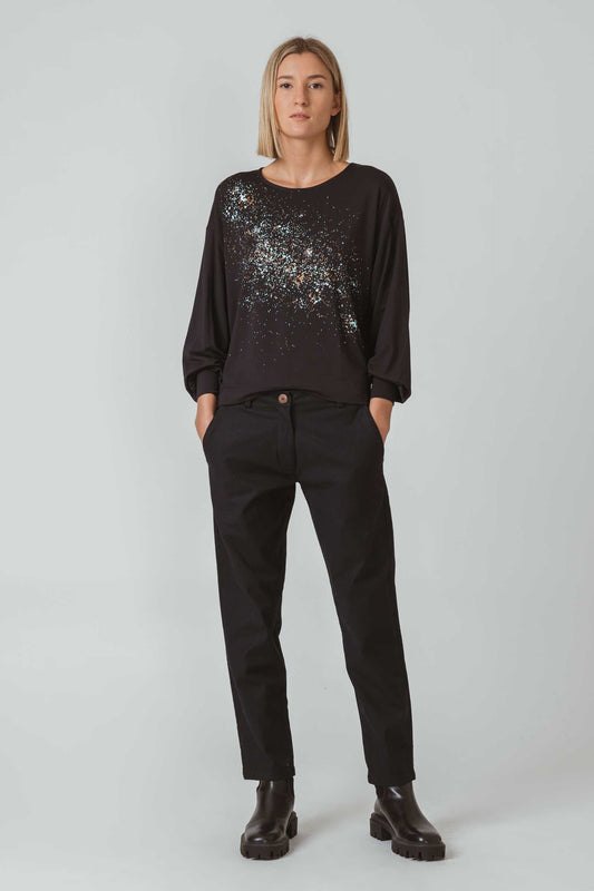 SKFK Landa schmal geschnittene Hose aus Stretch-Bio-Baumwolle