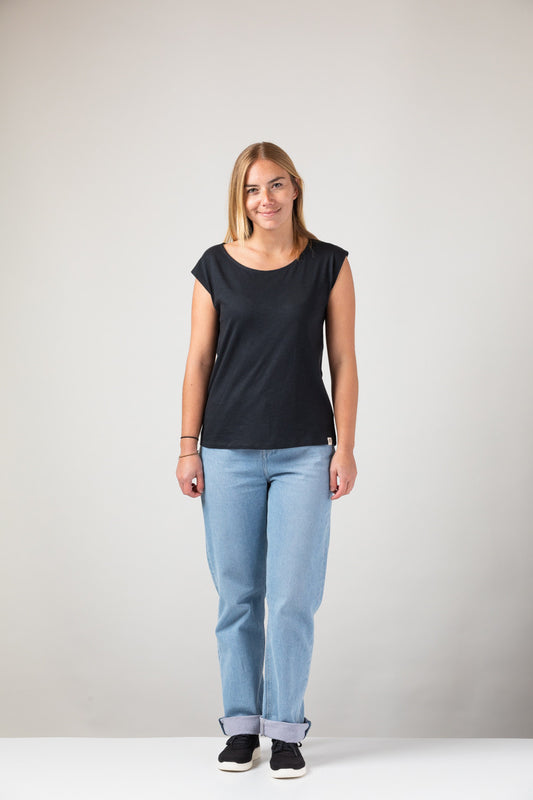 ZRCL Damen-T-Shirt aus Biobaumwolle (Basic Two-Shirt Black)