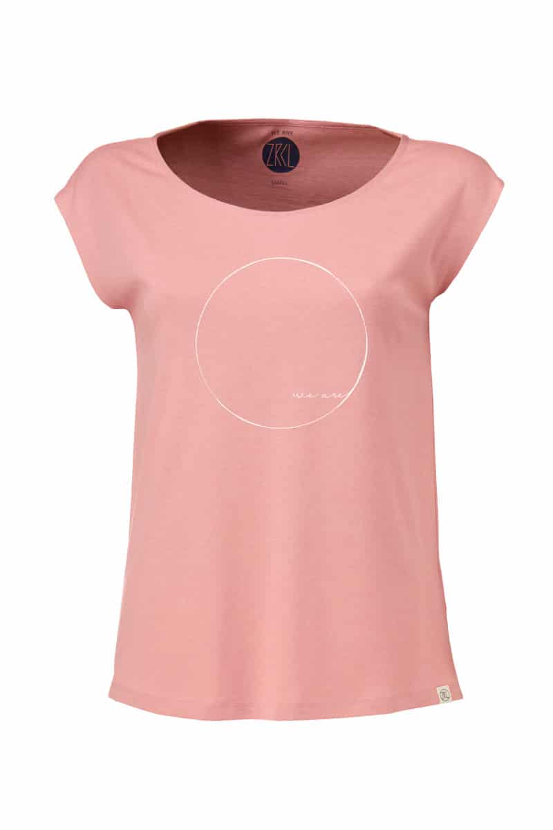 ZRCL Damen-T-Shirt aus Biobaumwolle (WE ARE T-Shirt Old Rose)
